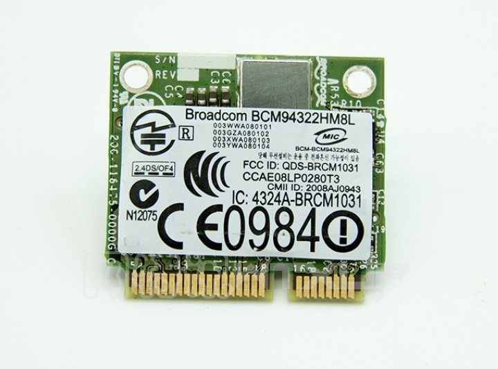 BroadCom BCM94322HM8L BCM4322 SPS:504664-001 HP DV2 DV3 DV6 DV7 4300   ̴ PCI-Express PCIe  WLAN Wifi ī
